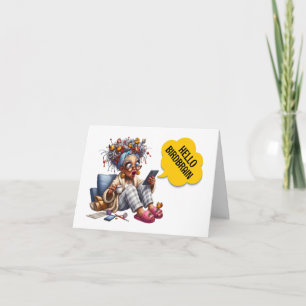 Fun BIRDBRAIN  Note Card