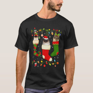 Fun Birman Stocking Christmas Light Socks Xmas T-Shirt