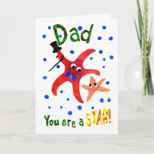Fun Birthday Card for Dad: Starfish