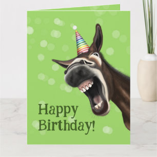 Fun Birthday Card, Shouting Donkey Card