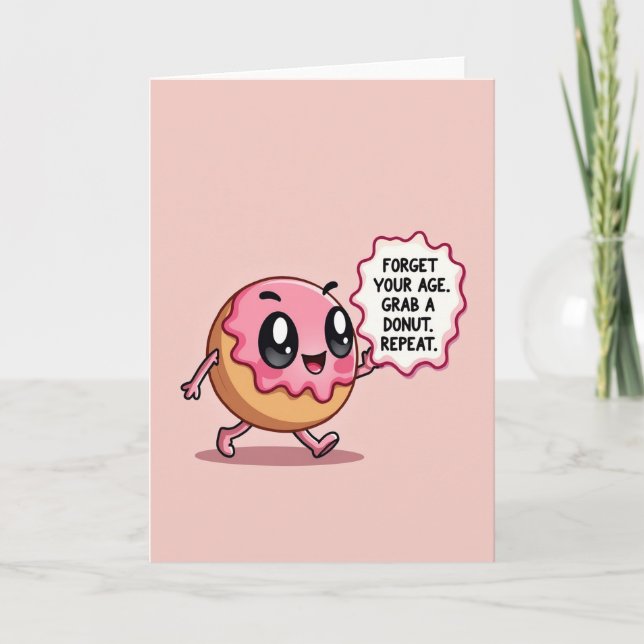 Fun Birthday Doughnut Card (Front)