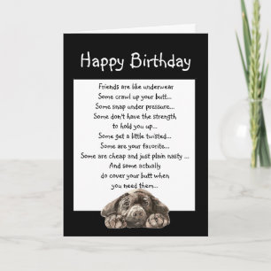 Fun Birthday for Friend who Covers Your Butt Card