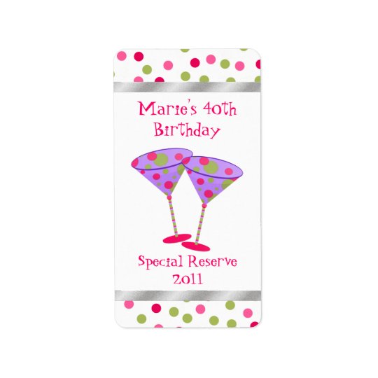 Fun Birthday Home Made Wine Labels
