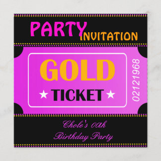 Fun Birthday Party Girls Teen Tweens Hot Pink Invitation