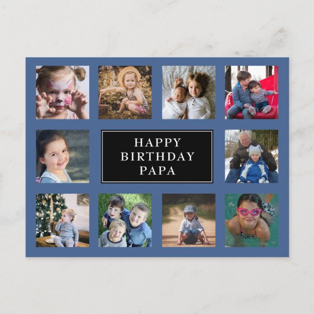 Fun Birthday Photo Collage  Postcard (Front)