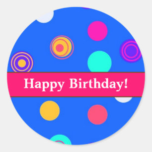 Fun Birthday Stickers for Sealing Invitations