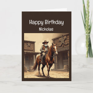 Fun Birthday Western Wild West Humour Card
