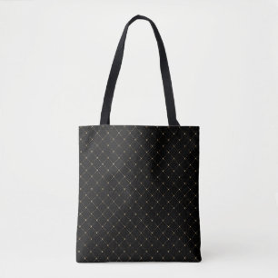 Fun Black and Gold Pattern Honey Bee Tote Bag