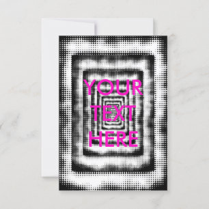  Fun Black and White Grunge Optical Illusion Card