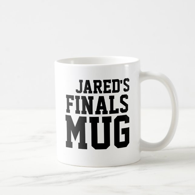 Fun Black and White School Finals Mug (Right)