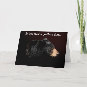 Fun Black Bear "Bear Hug" Father's Day Card