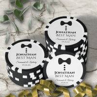 Fun Black Bow Tie & Buttons Best Man Wedding