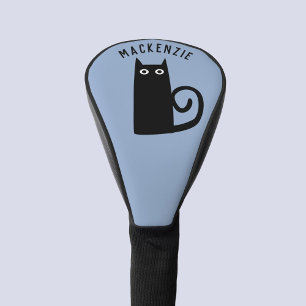 Fun Black Cat Personalized Golf Head Cover