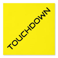 Fun Black Diagonal TOUCHDOWN Text On Bright Yellow