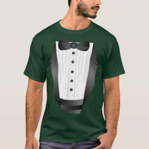 fun black tie event team groom fake tuedo t shirt 
