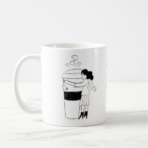 FUN BLACK & WHITE freehand drawing original Coffee Mug