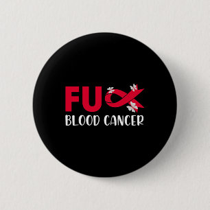 Fun Blood Cancer Awareness Cancer Red Ribbon Tee 6 Cm Round Badge