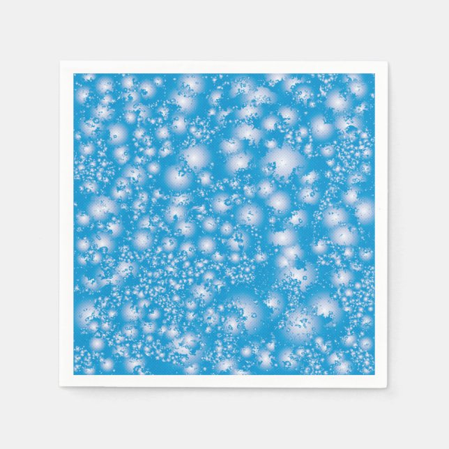 Fun BLUE Abstract Ink Super Splash pattern Napkin (Front)