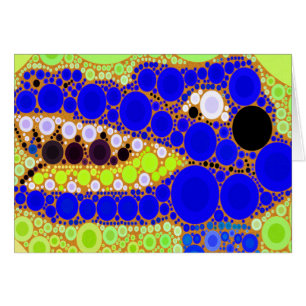 Fun Blue Alligator Crocodile Retro Circles Mosaic