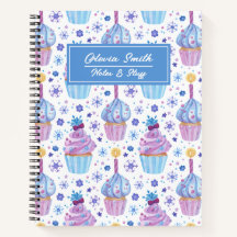 Fun Blue and Purple Snow And Cup Cake