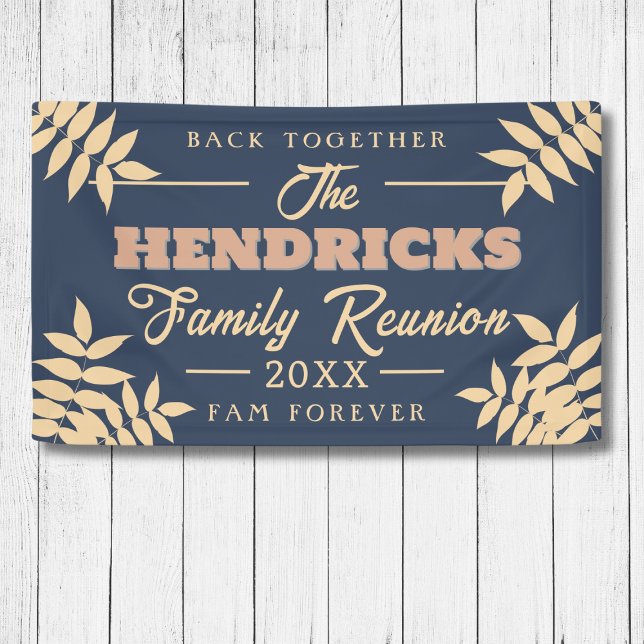 Fun, blue Family Reunion welcome Banner (Family Reunion Welcome Banner)