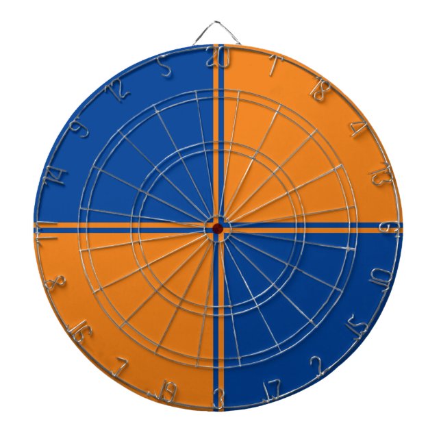 Fun Blue & Orange Dartboard  (Front)