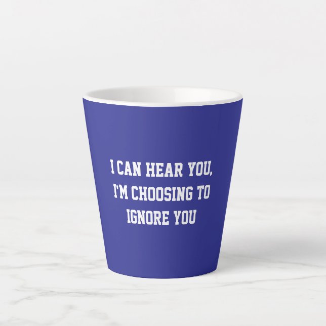 Fun Blue Sarcastic quote for teachers Latte Mug (Front)
