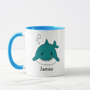Fun Blue Shark Personalised Mug