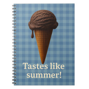 Fun Blue Spiral School Notebook