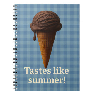 Fun Blue Spiral School Notebook