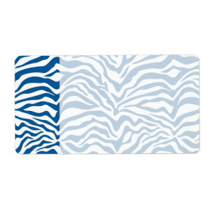 Fun Blue Zebra Stripes Wild Animal Print