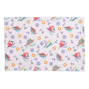 Fun Boats White Pillow Case