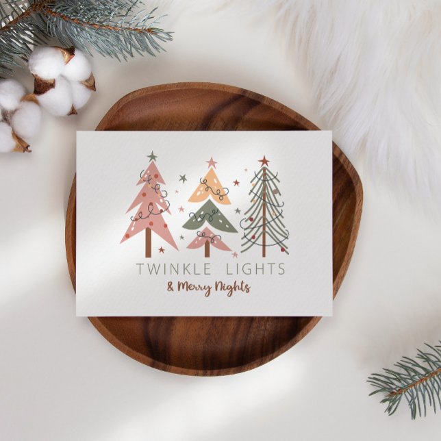 Fun Boho Merry Nights Christmas Card (Creator Uploaded)
