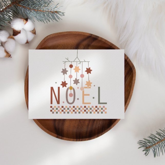 Fun Boho Pastel Noel Christmas Card (Creator Uploaded)