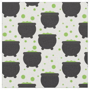 Fun Boiling Witches Cauldron Pattern Fabric