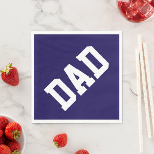Fun Bold Athletic Sporty GRAD Text On Bright Pink Napkin