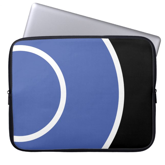 Fun Bold Black Bright Blue White Signal Waves Case (Front)