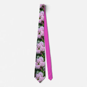 Fun Bold Loud Pink Floral Botanical Mens Tie