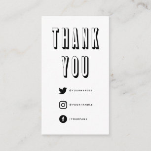 Fun bold thank you Enclosure Card