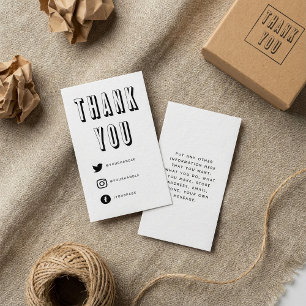 Fun bold thank you Enclosure Card