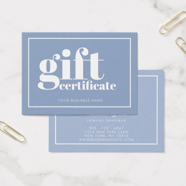 Fun Bold Typography Two Tone Gift Certificate (Office)