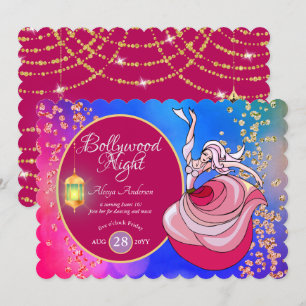 Fun BOLLYWOOD Dance Music Party ANY EVENT Invitation