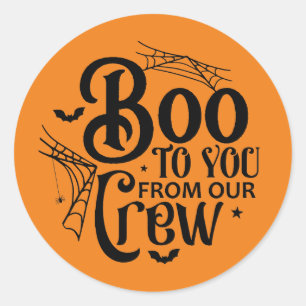Fun boo crew Halloween Classic Round Sticker