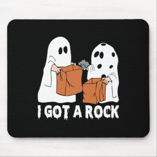 Fun Boo Ghost Scary I Got A Rock Halloween Mouse Pad