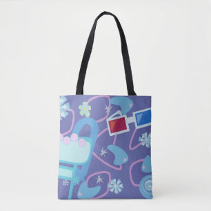 Fun Boomerangs 3-D Glasses Fifties Retro Pattern Tote Bag