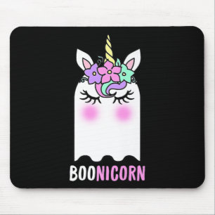 Fun Boonicorn Gift Ghost Unicorn Boo Retro Hallowe Mouse Pad