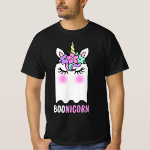 Fun Boonicorn Gift Ghost Unicorn Boo Retro Hallowe T-Shirt
