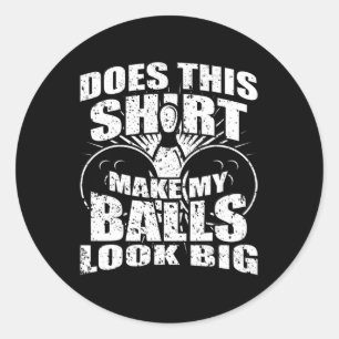 Fun Bowling Ball - Gag Gift Bowling for Men Classic Round Sticker