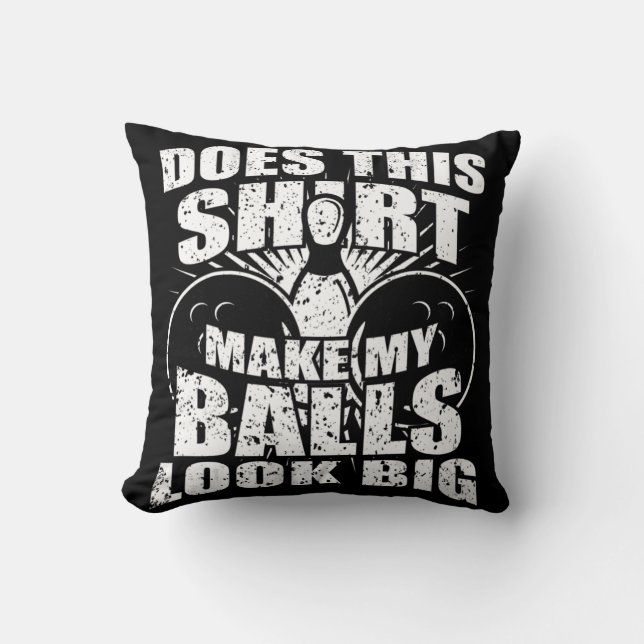 Fun Bowling Ball  - Gag Gift Bowling  for Men Cushion (Front)