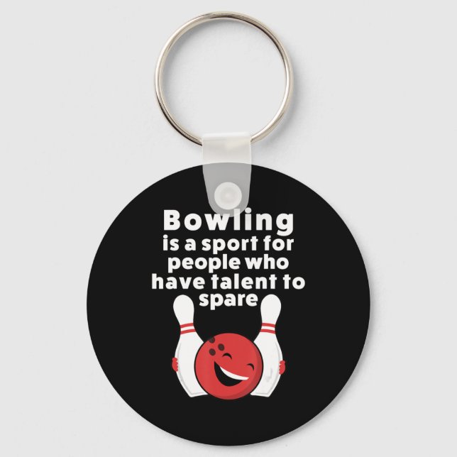 Fun Bowling  For Women Men Or Kids Key Ring (Front)